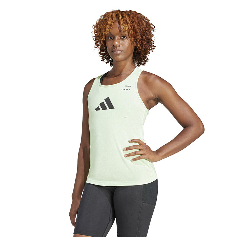 adidas Tennis Category Graphic Tank (W) (Green Spark)