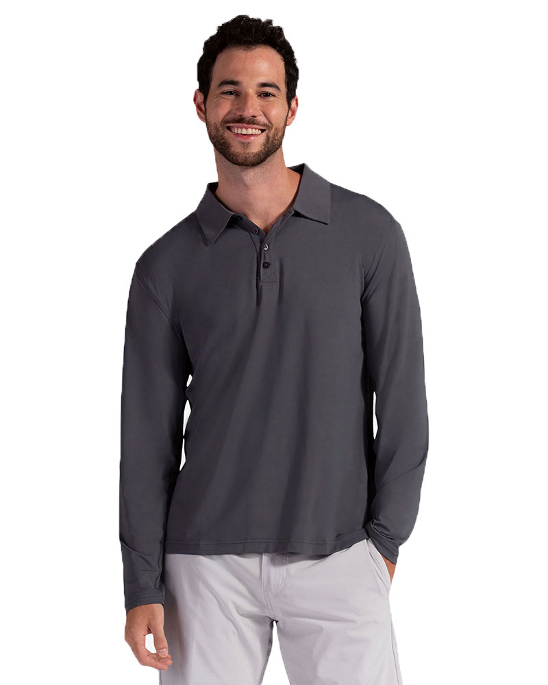 BloqUV Long Sleeve Polo (M) (Grey)
