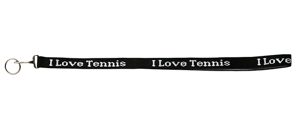 I Love Tennis Lanyard (Black)