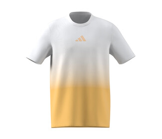 adidas Tennis Court Angles Graphic Tee (M) (White)